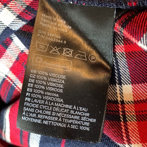 H&M Long Sleeve Plaid Shirt Dress (240) - Picture 8 of 9